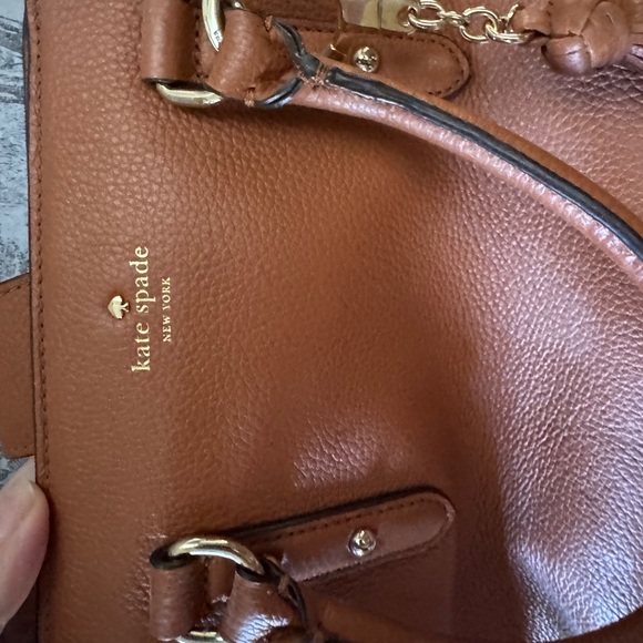Kate Spade Tan Leather Satchel with Tassel - Picture 5 of 7